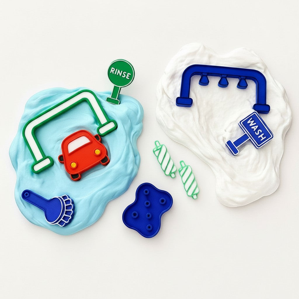 Car Wash Slime Play Kit – Sensory Playset for Kids (PREORDER)